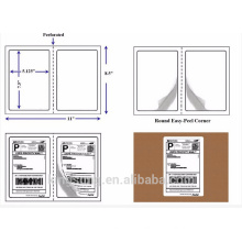 hot sale paper material self adhesive half sheet shipping label